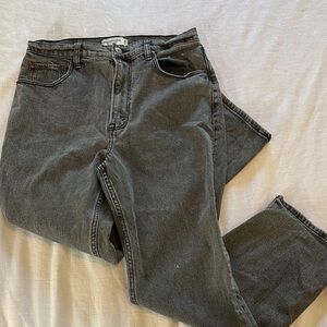 Abercrombie & Fitch The Ankle Straight Ultra High Rise 30 Grey